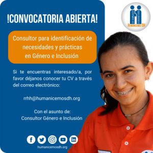 Consultor/a para identificación de necesidades y prácticas en Género e Inclusión 