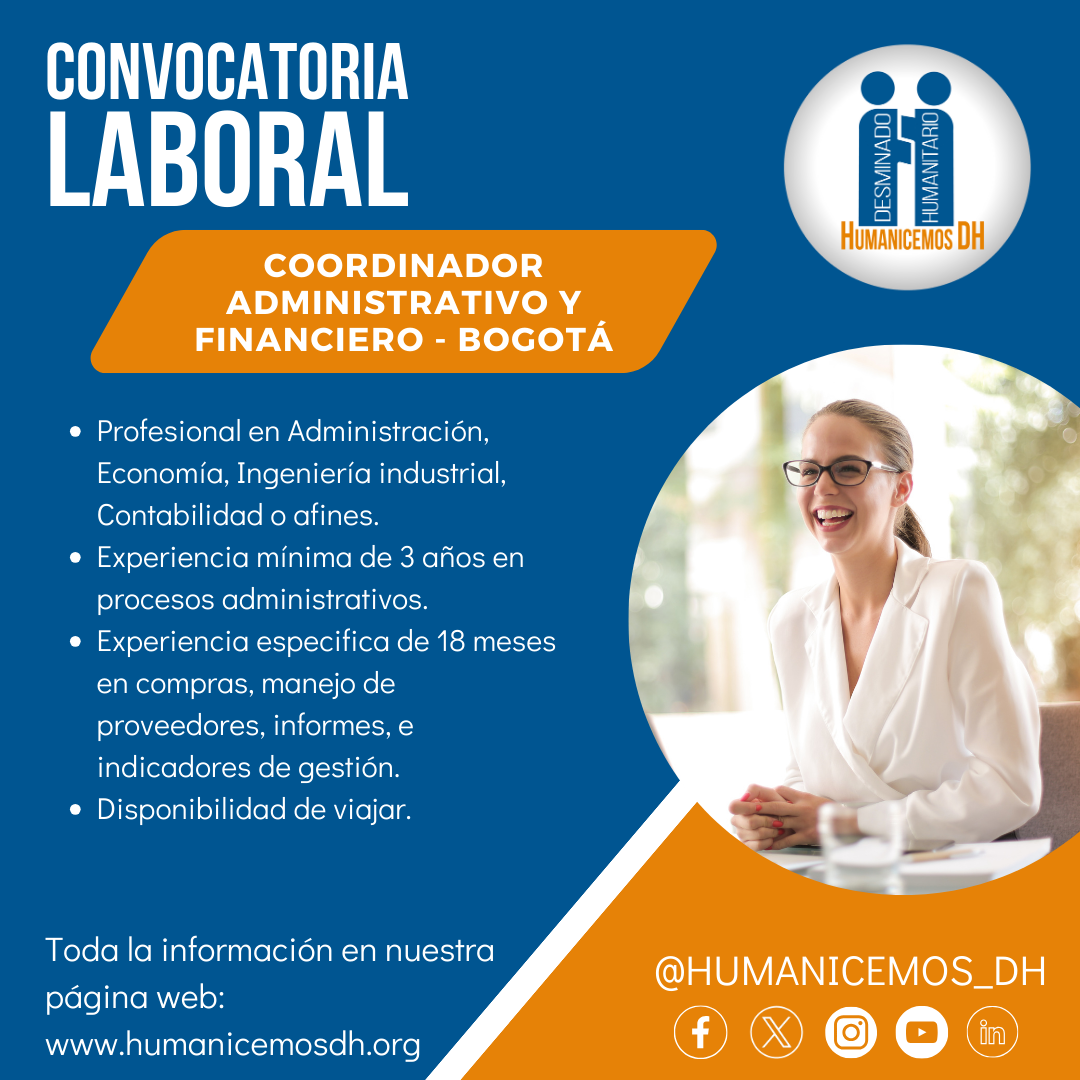 Coordinador (a) Administrativo y Financiero – Bogotá