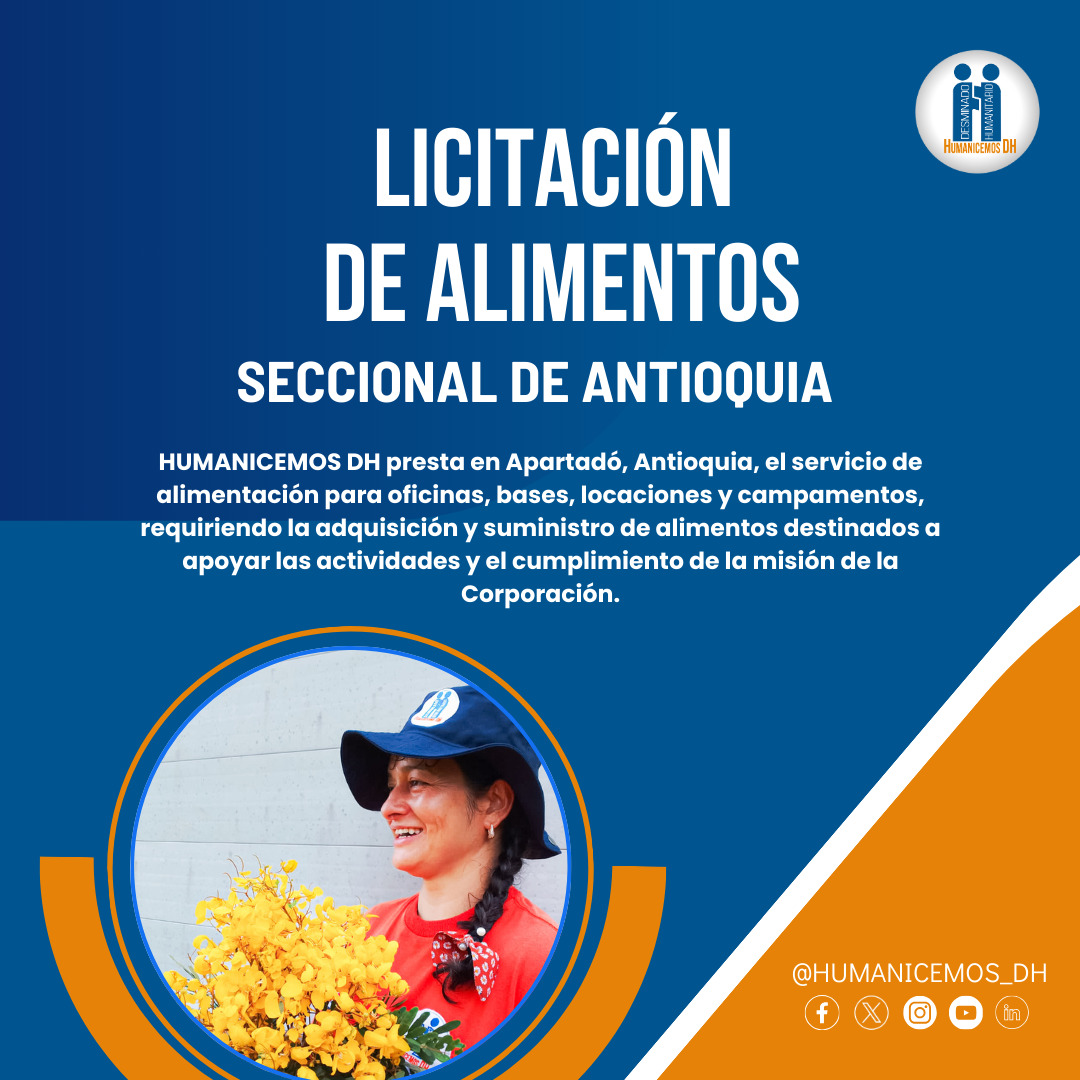 Compra y suministros de alimentos seccional de Antioquia